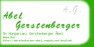 abel gerstenberger business card
